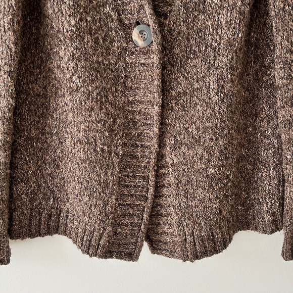 Charter Club Brown Marled Knit Button Cardigan - Picture 3 of 16